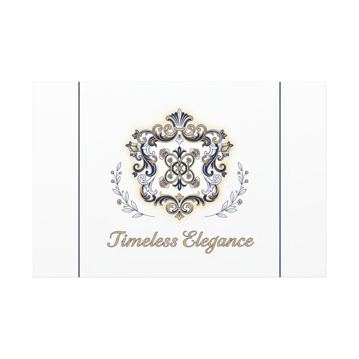 Ornate Brooch Emblem Canvas | Vintage Formalwear Accents, Baroque Print