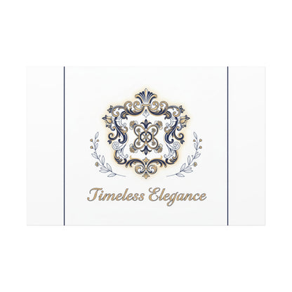 Ornate Brooch Emblem Canvas | Vintage Formalwear Accents, Baroque Print