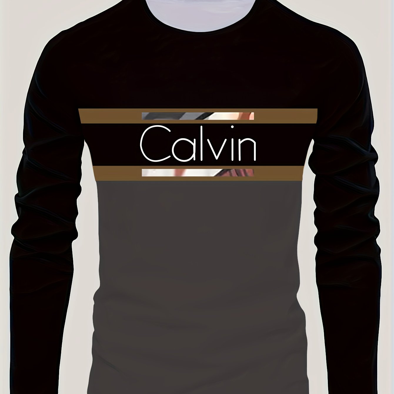 Men'S 3D Digital Printing Crew Neck Long-sleeved T-shirt | Casual Style, Slight Stretch Fabric, All Over Print, Regular Fit, Ideal for Fall/Winter, Perfect Gift for Family and Friends