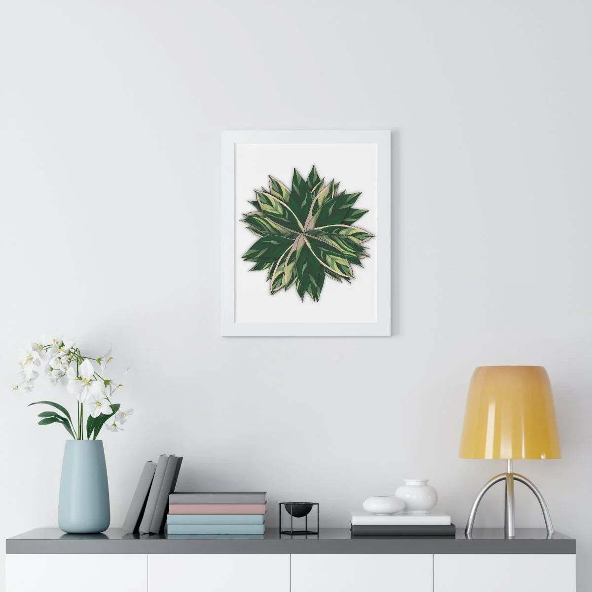 Stromanthe Triostar Framed Print – Botanical Wall Art
