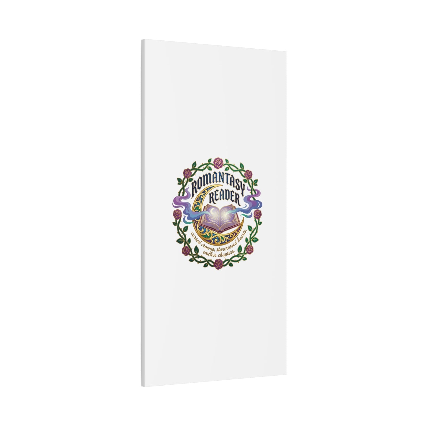 Romantasy Reader Canvas Print | enchanted bookish celestial gothic