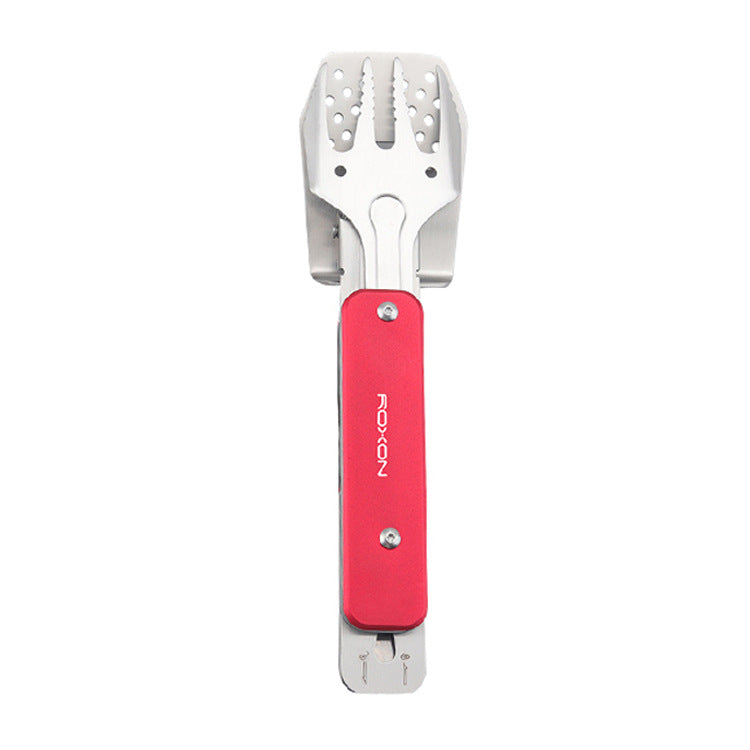 Camping barbecue grill shovel clip