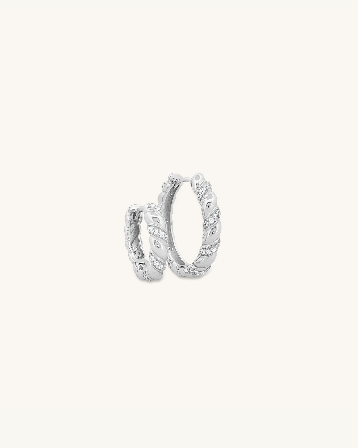 Twist Stone Hoops