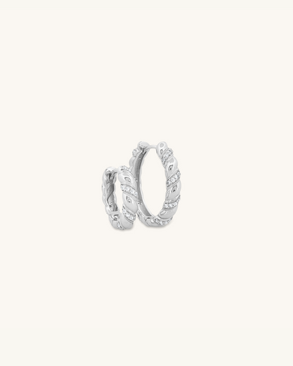 Twist Stone Hoops