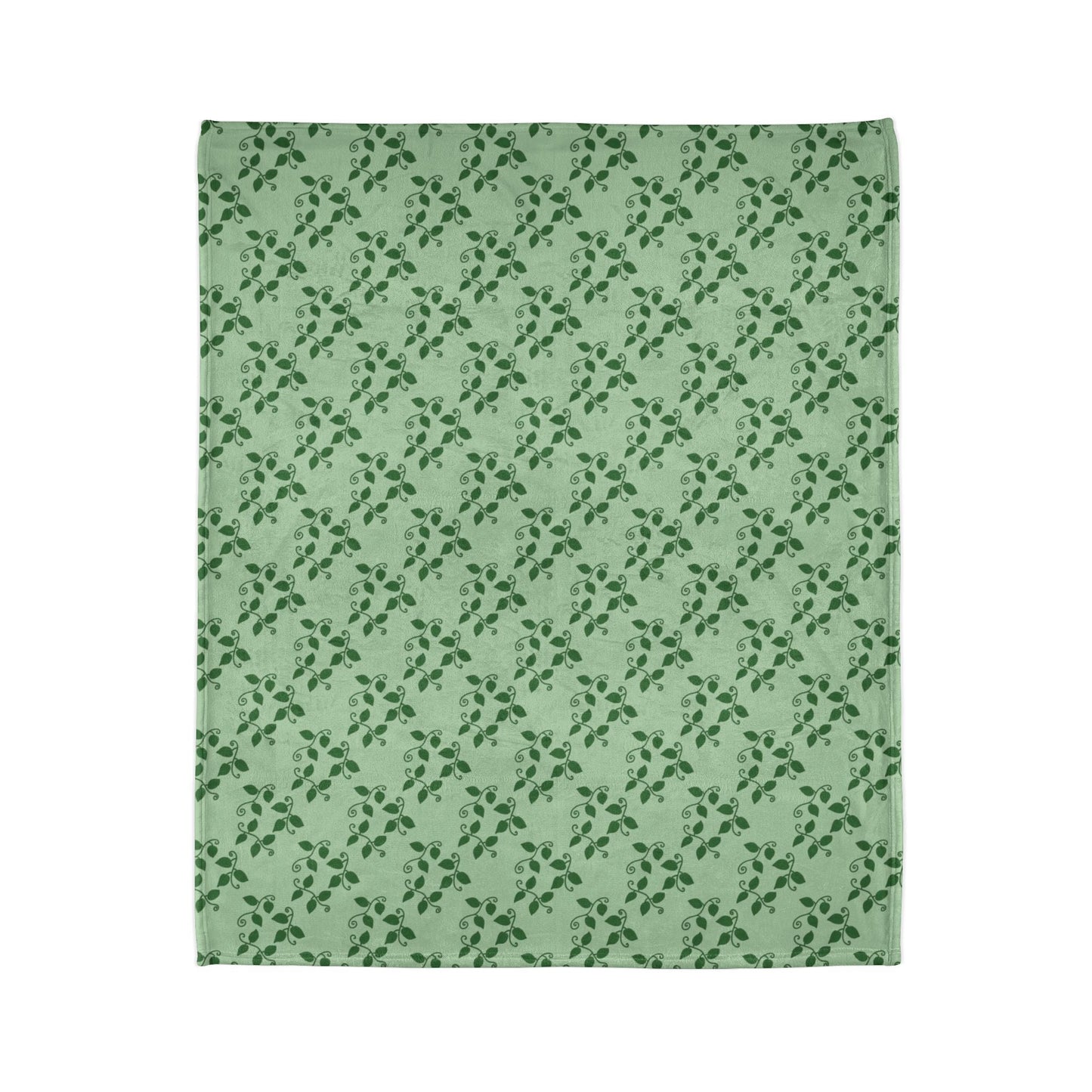 Pothos Pattern Cozy Fleece Throw Blanket