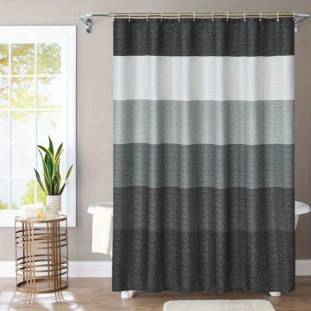 Pure Color Thick Stitching Shower Curtain