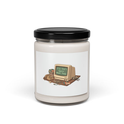 I'll Try Again Next Year Candle | Scented Soy Candle, Resolution Skepticism