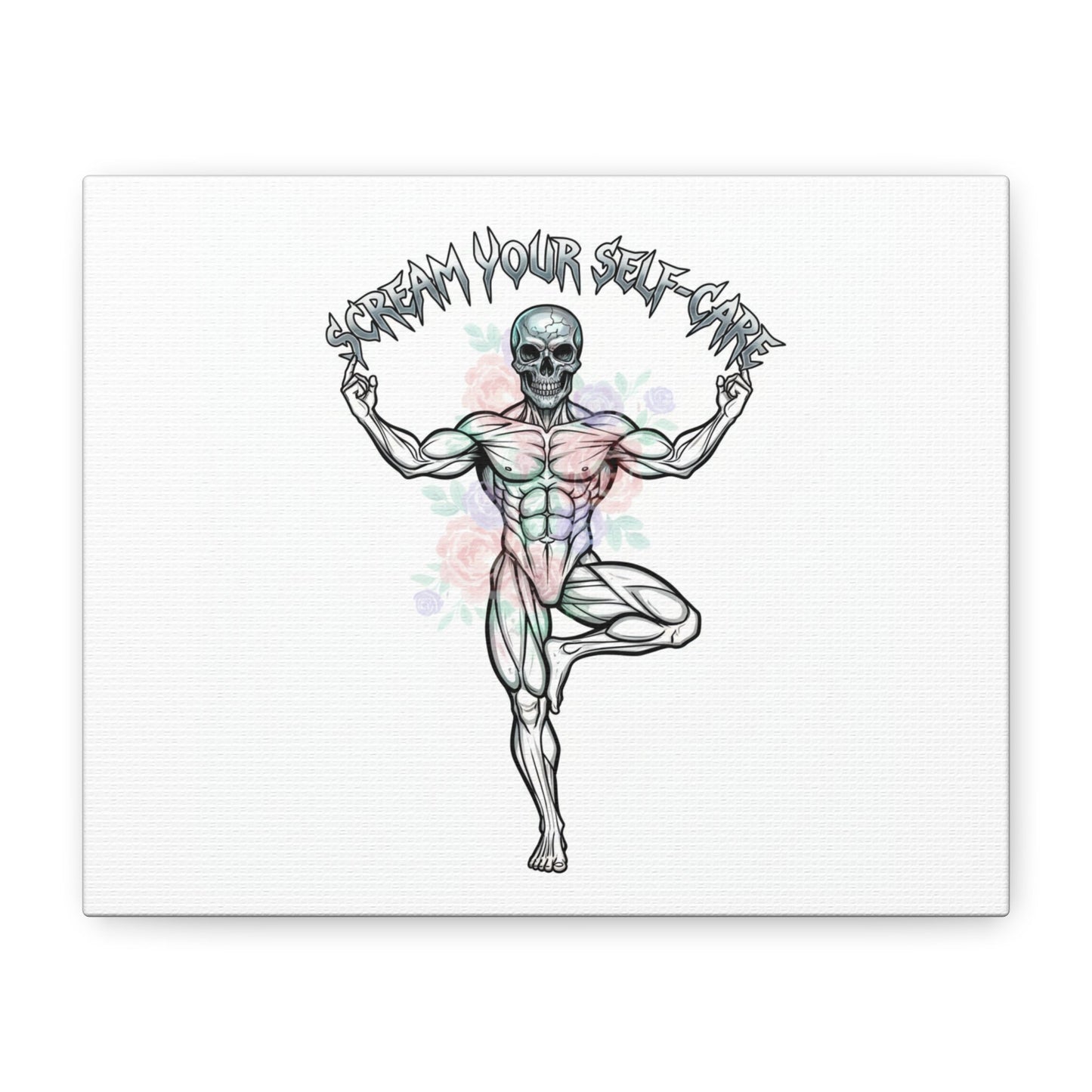 Scream Your Self-Care Canvas | Heavy Metal Wellness, Gothic Wellness Quote