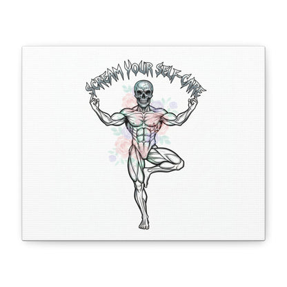 Scream Your Self-Care Canvas | Heavy Metal Wellness, Gothic Wellness Quote