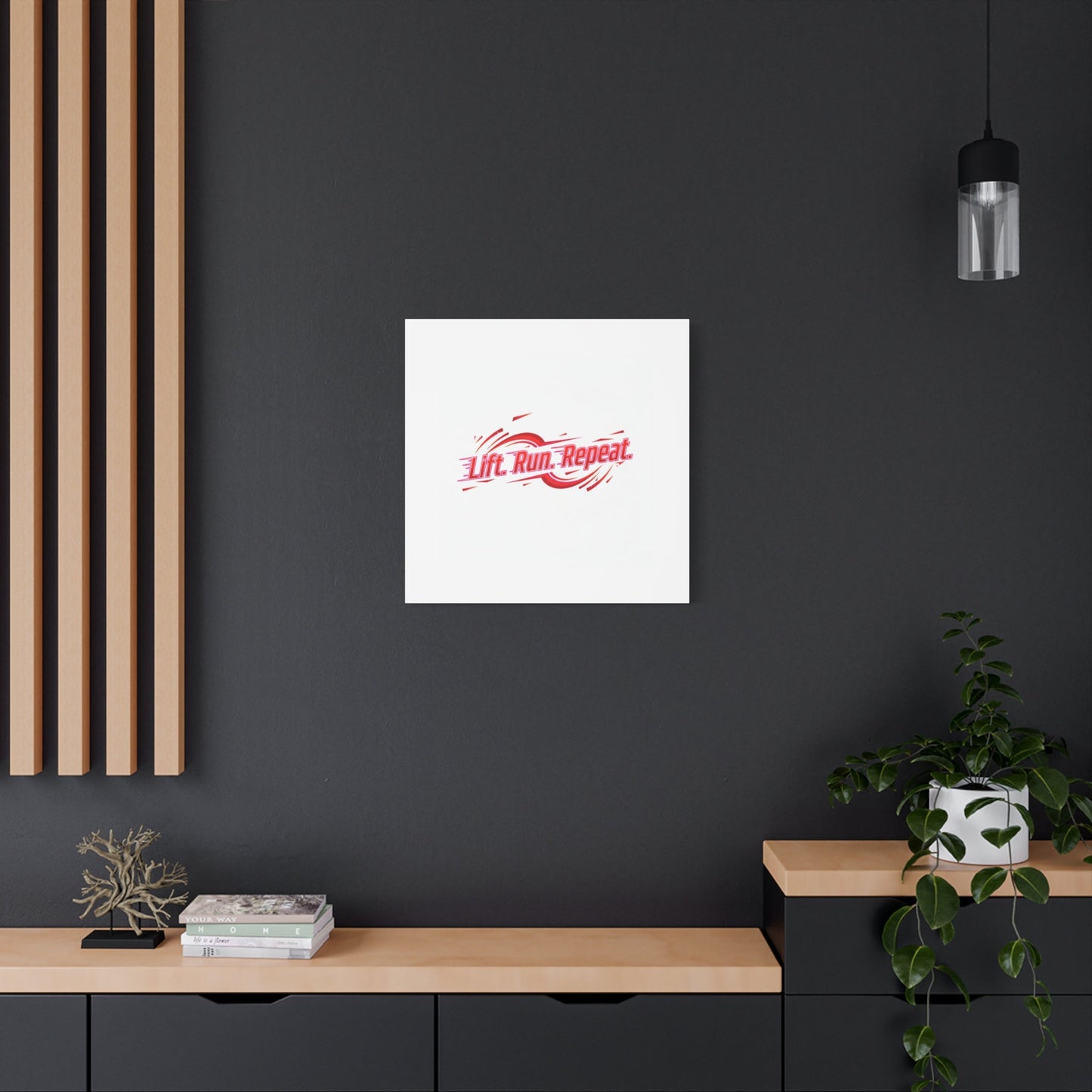 Lift Run Repeat Canvas | Fitness Wall Art, Gym Motivation