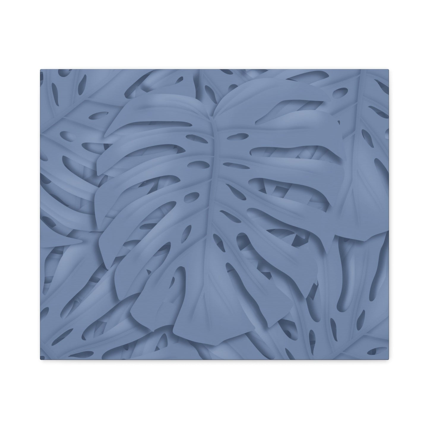 Blue Monstera Canvas Print – Botanical Wall Art