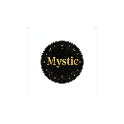 Mystic Circle Sticker | Tarot & Occult Typography, Witchy Metallic