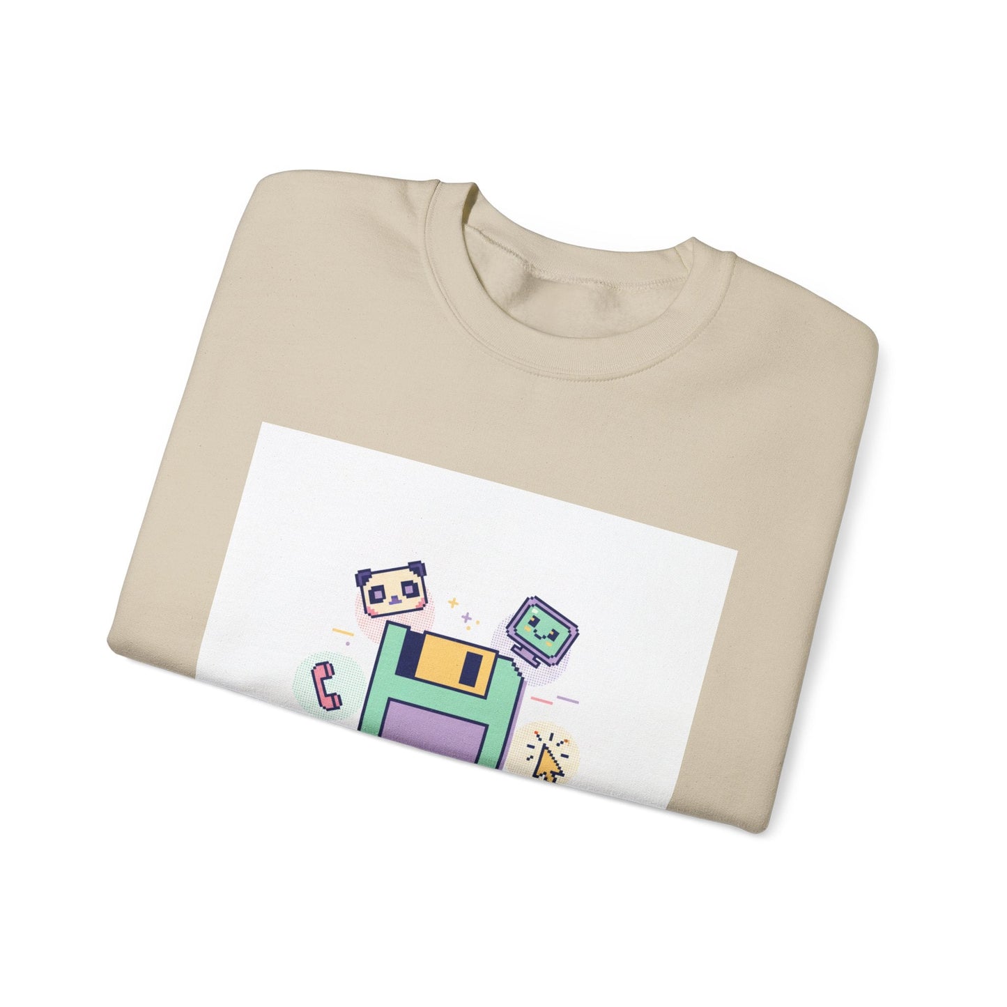 Loading Please Wait Crewneck Sweatshirt | Old Internet Aesthetic, pixel art retro web