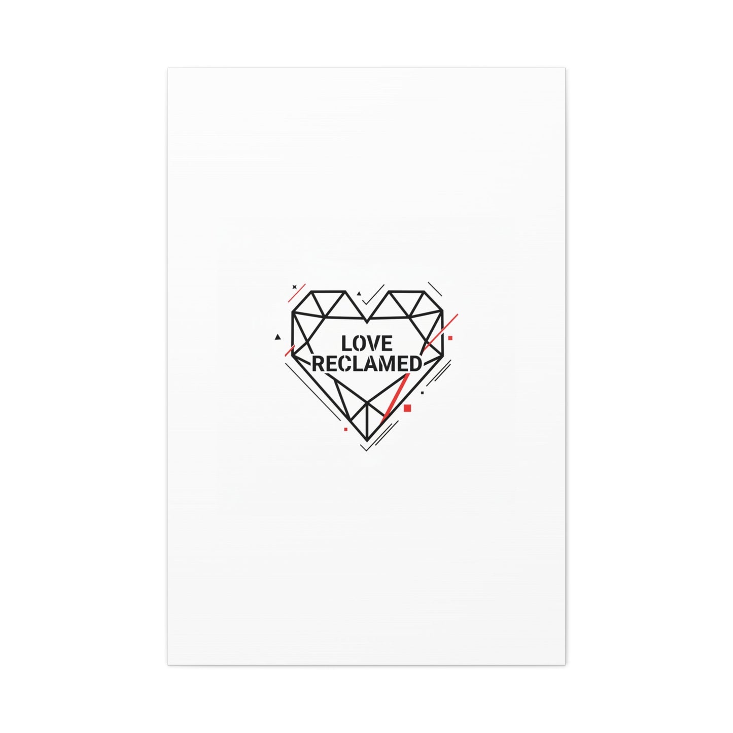 Love Reclaimed Canvas | modern heart design, minimalist love icon