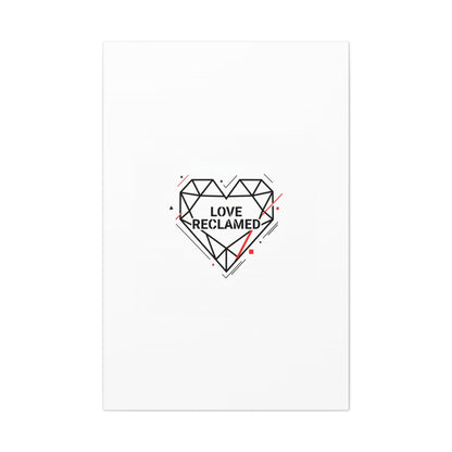 Love Reclaimed Canvas | modern heart design, minimalist love icon