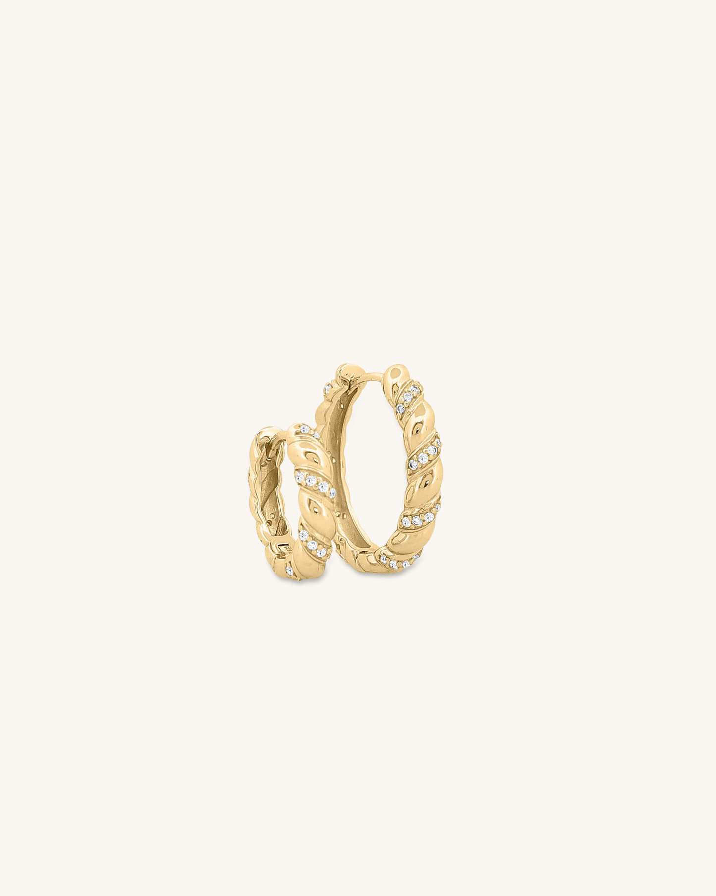 Twist Stone Hoops