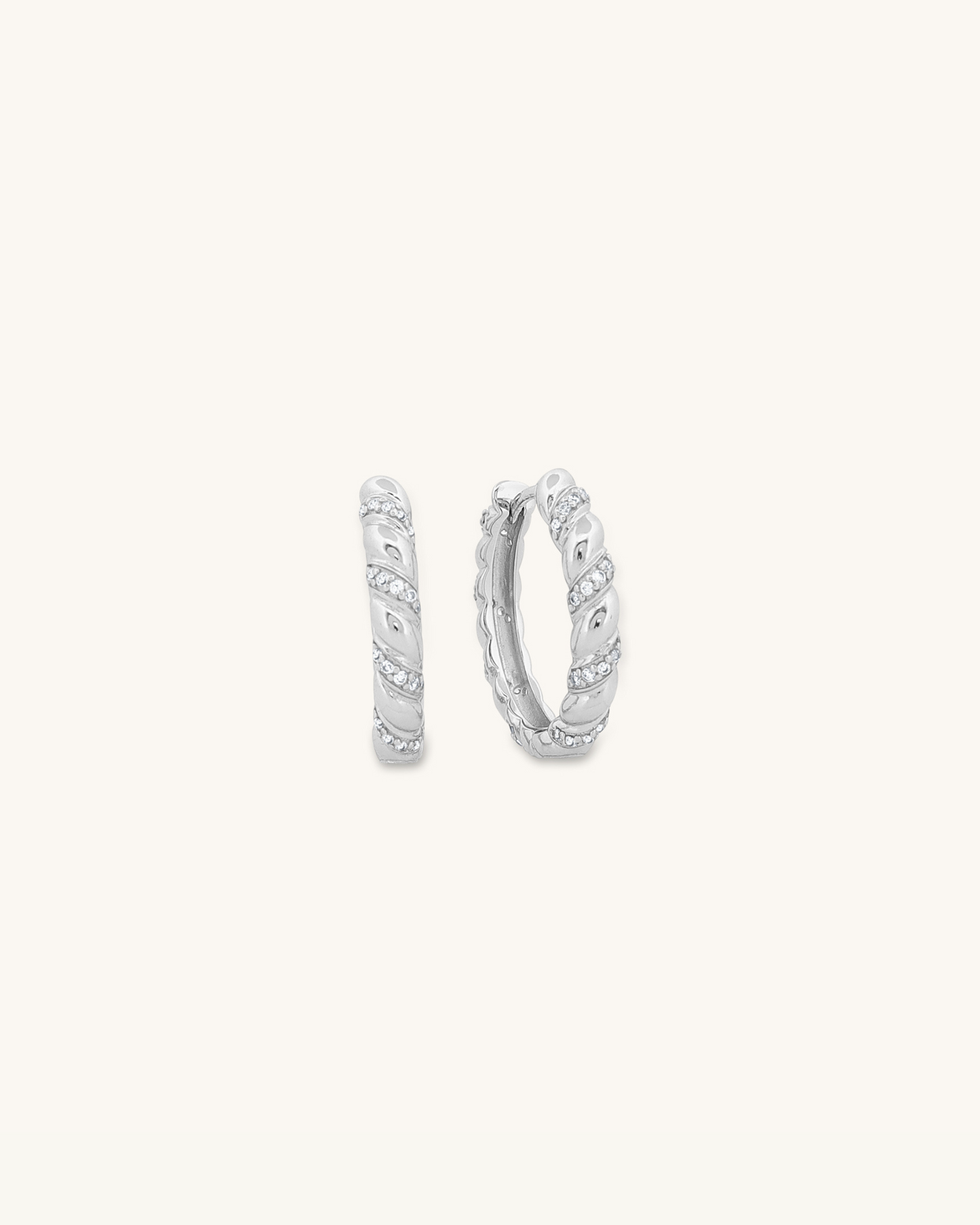 Twist Stone Hoops