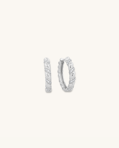Twist Stone Hoops