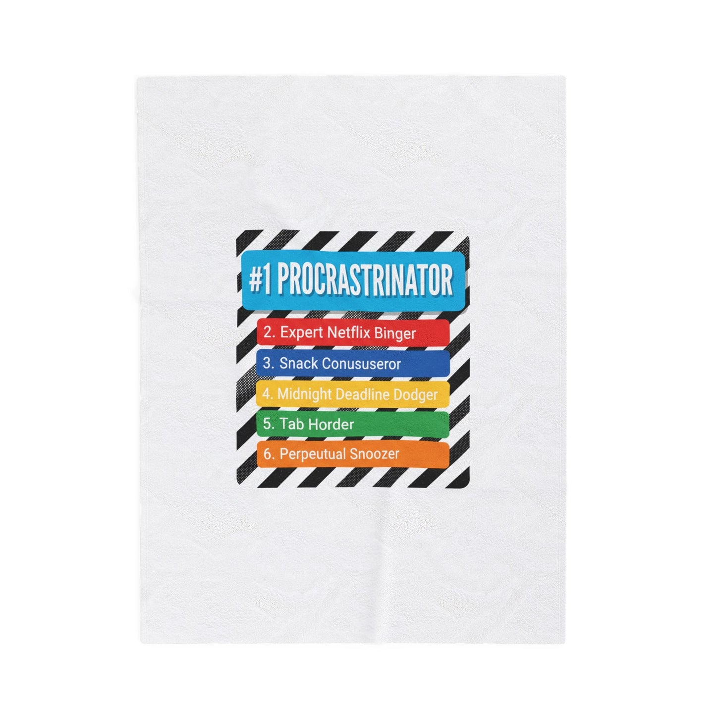 #1 Procrastinator Velveteen Plush Blanket | Top-List Ranking Graphic
