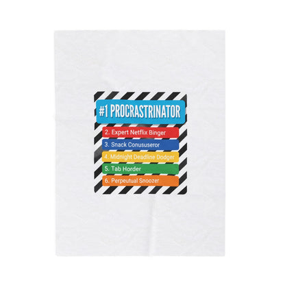 #1 Procrastinator Velveteen Plush Blanket | Top-List Ranking Graphic