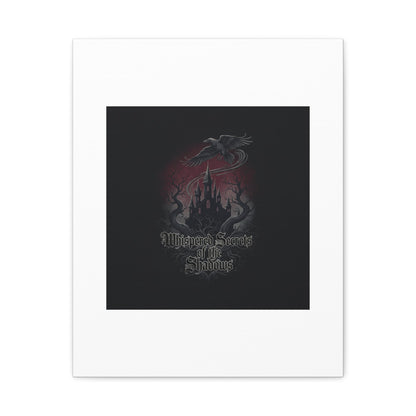 Whispered Secrets of the Shadows Castle Wall Art, Matte Canvas | Gothic Medieval Decor