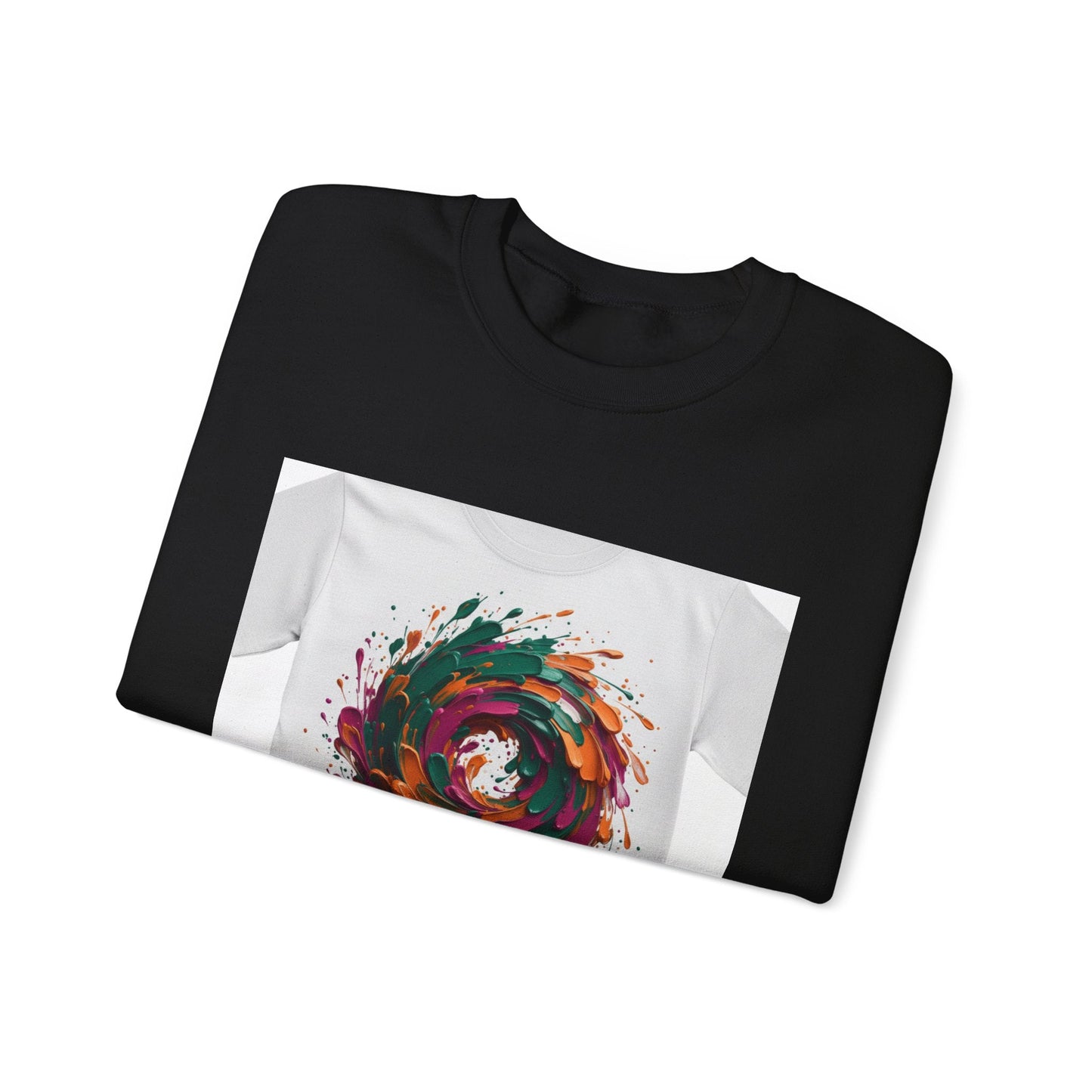 Painterly Abstract Floral Swirl Sweatshirt | artsy brushstroke apparel