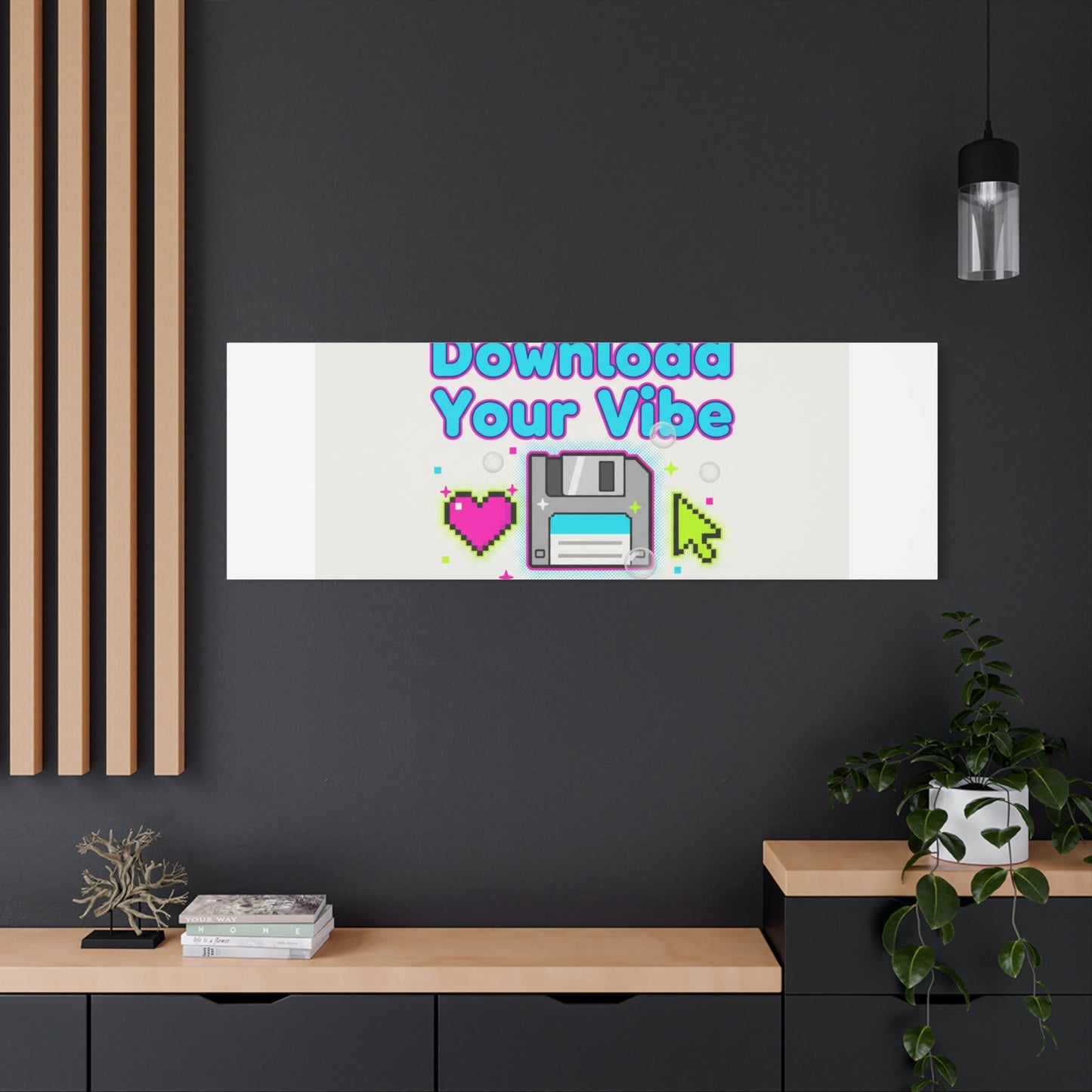 Download Your Vibe Canvas | Y2K Retro Tech, Pixel Floppy Disk Poster