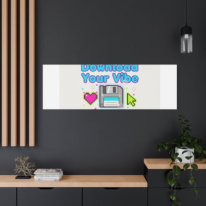 Download Your Vibe Canvas | Y2K Retro Tech, Pixel Floppy Disk Poster