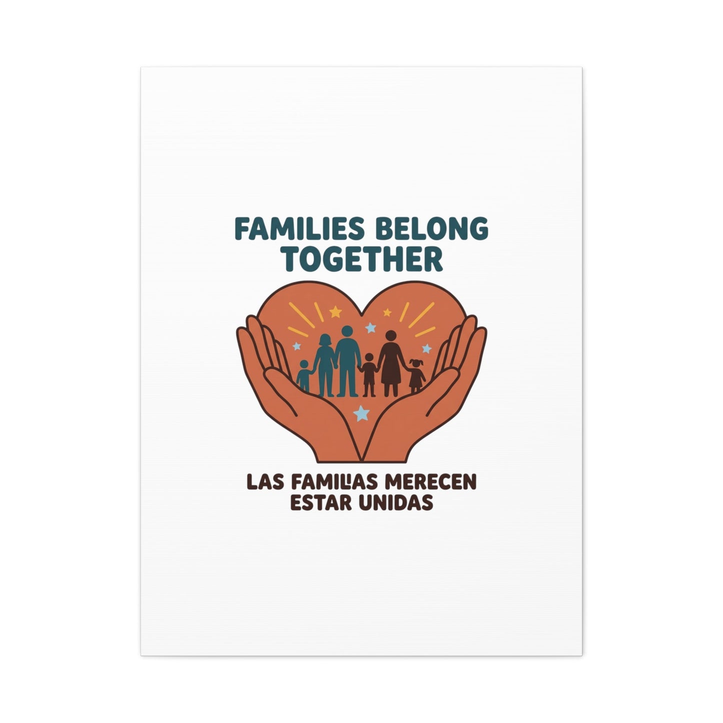 Families Belong Together Canvas | Family Unity, Bilingual Solidarity