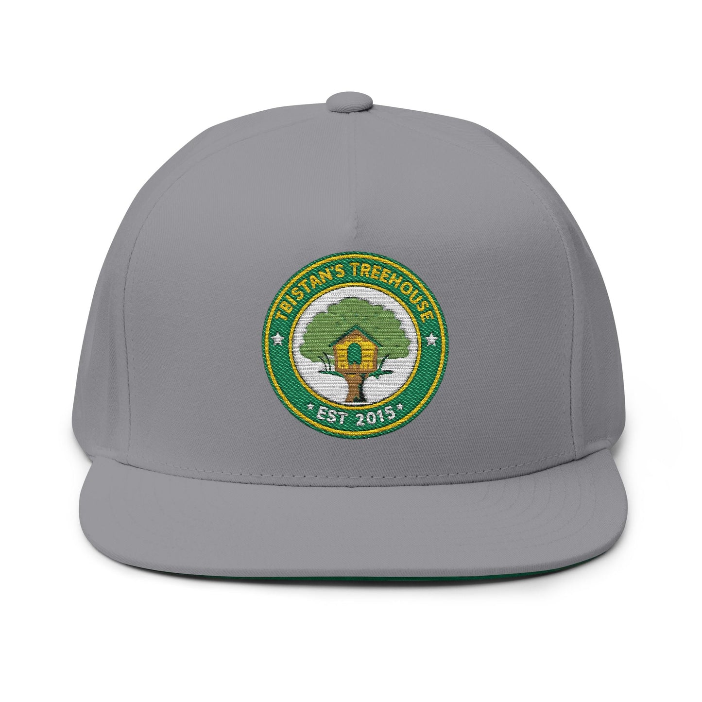 Embroidered Flat Bill Cap