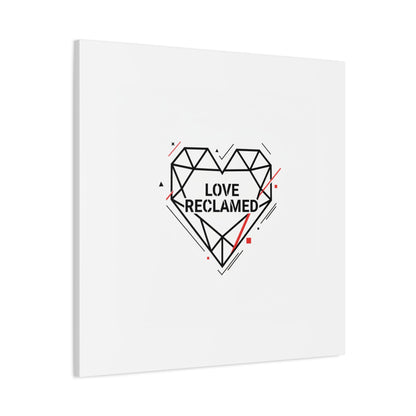 Love Reclaimed Canvas | modern heart design, minimalist love icon