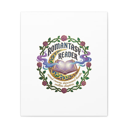Romantasy Reader Canvas Print | enchanted bookish celestial gothic