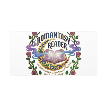 Romantasy Reader Canvas Print | enchanted bookish celestial gothic