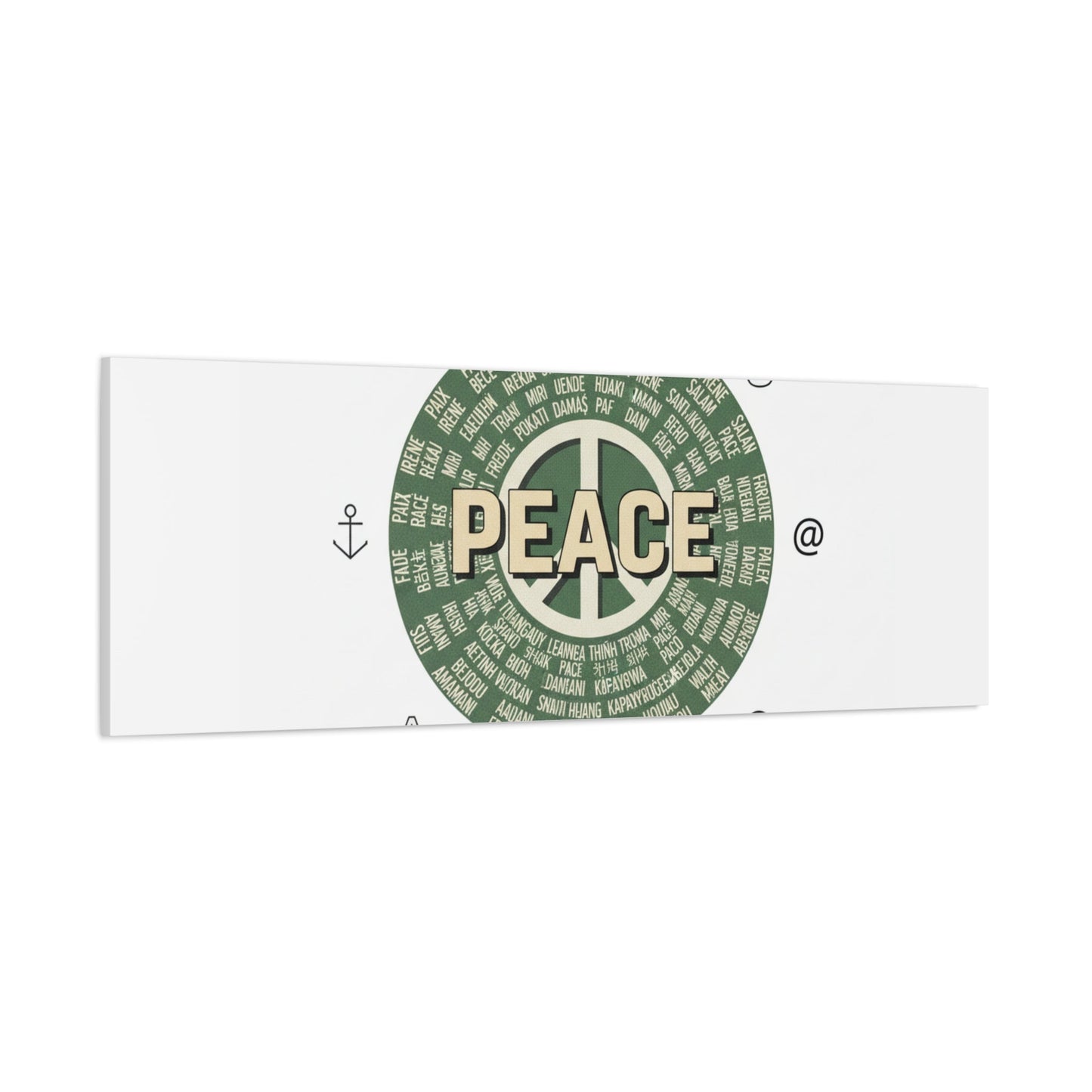 Peace doodle canvas | hand drawn sketch aesthetic, handwritten message