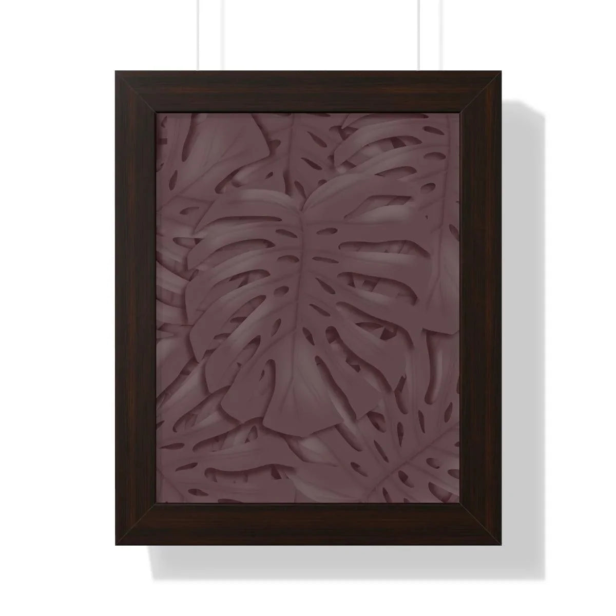 Merlot Monstera Framed Print – Botanical Wall Art