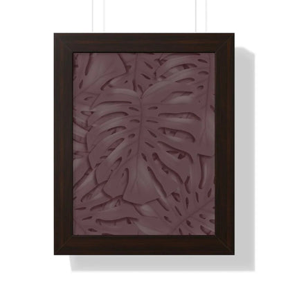 Merlot Monstera Framed Print – Botanical Wall Art