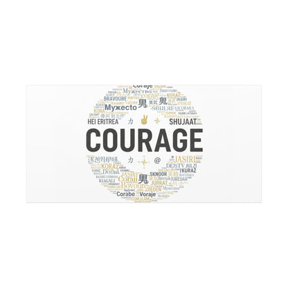 Courage Word Cloud Canvas | Fresh-Start Minimalism art print