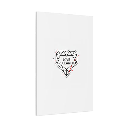 Love Reclaimed Canvas | modern heart design, minimalist love icon