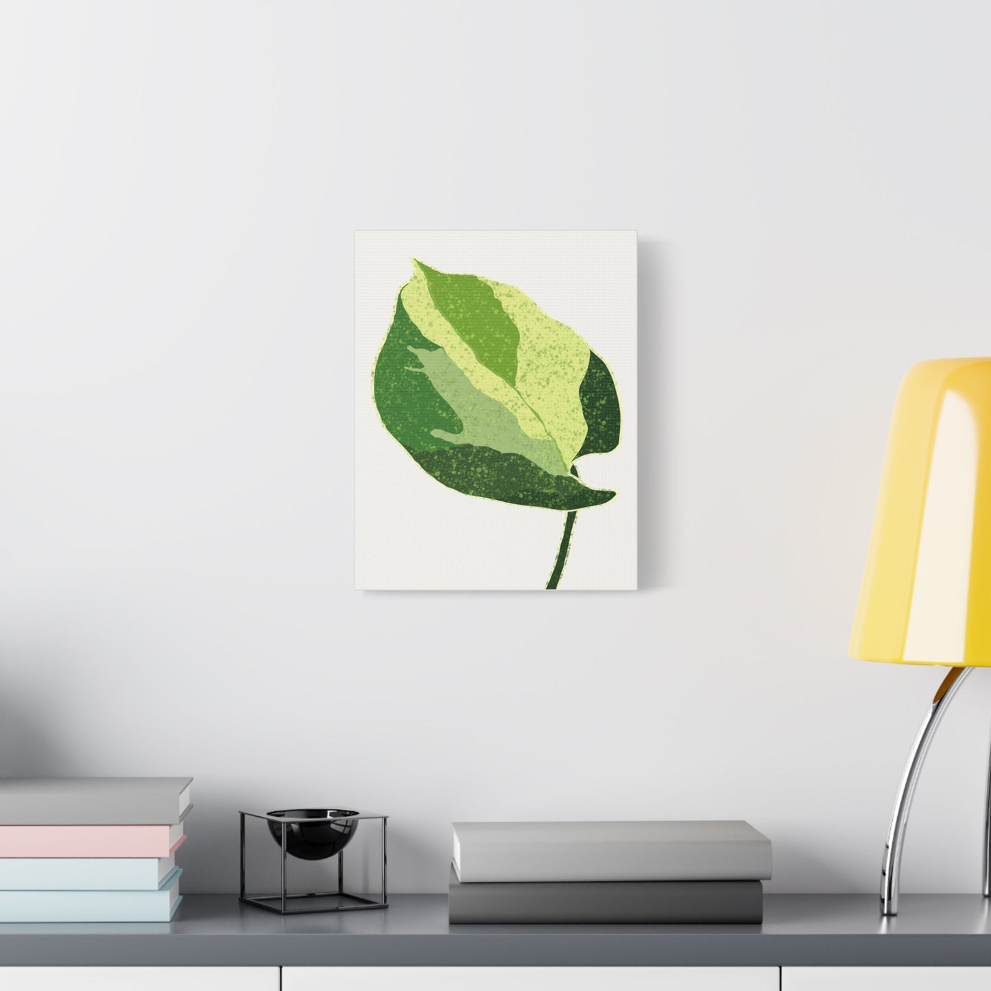 Manjula Pothos Illustrated Canvas Print – Botanical Wall Art