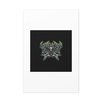 Love My Dog metal font Canvas | gothic wellness quote, edgy self-care merch