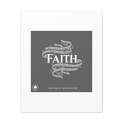handwritten faith ribbon Canvas | sketch aesthetic, doodle design