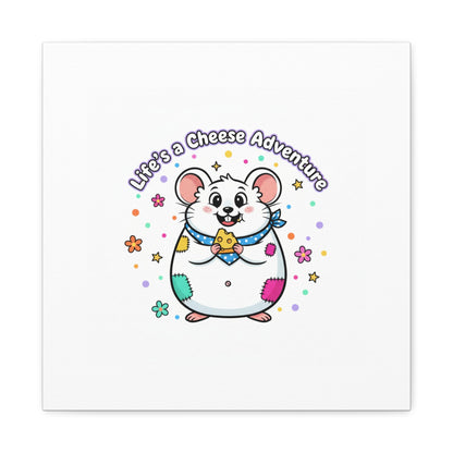 Life's a Cheese Adventure Canvas | Rodent-Core rat art print