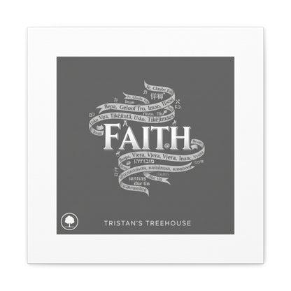handwritten faith ribbon Canvas | sketch aesthetic, doodle design