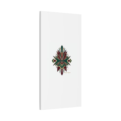 Art Deco geometric brass print Canvas | Neo-Deco chrome & gold fan motif