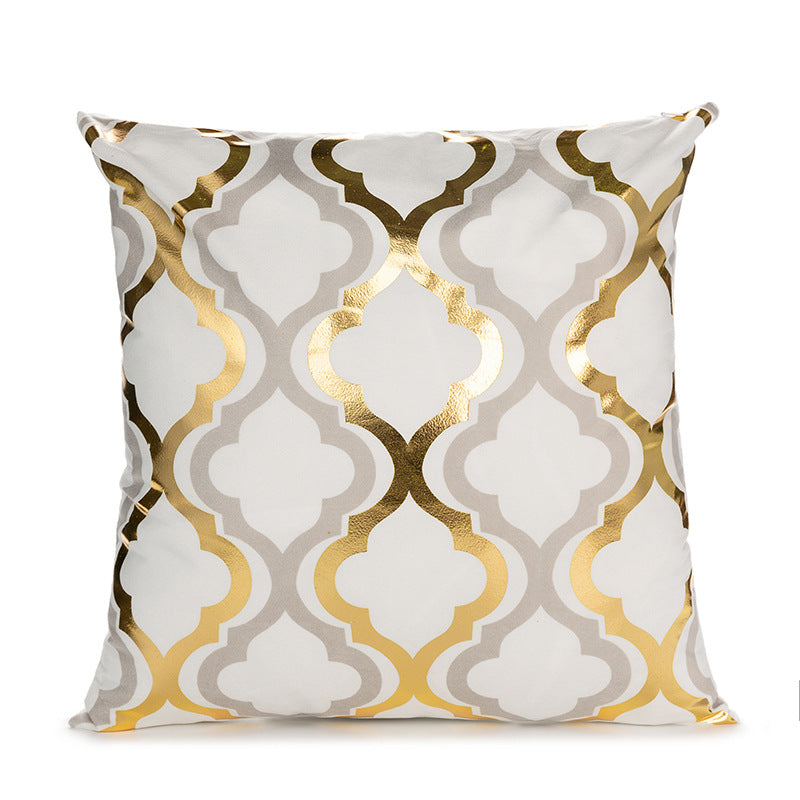 Sofa cushion cover bronzing waist pillowcase