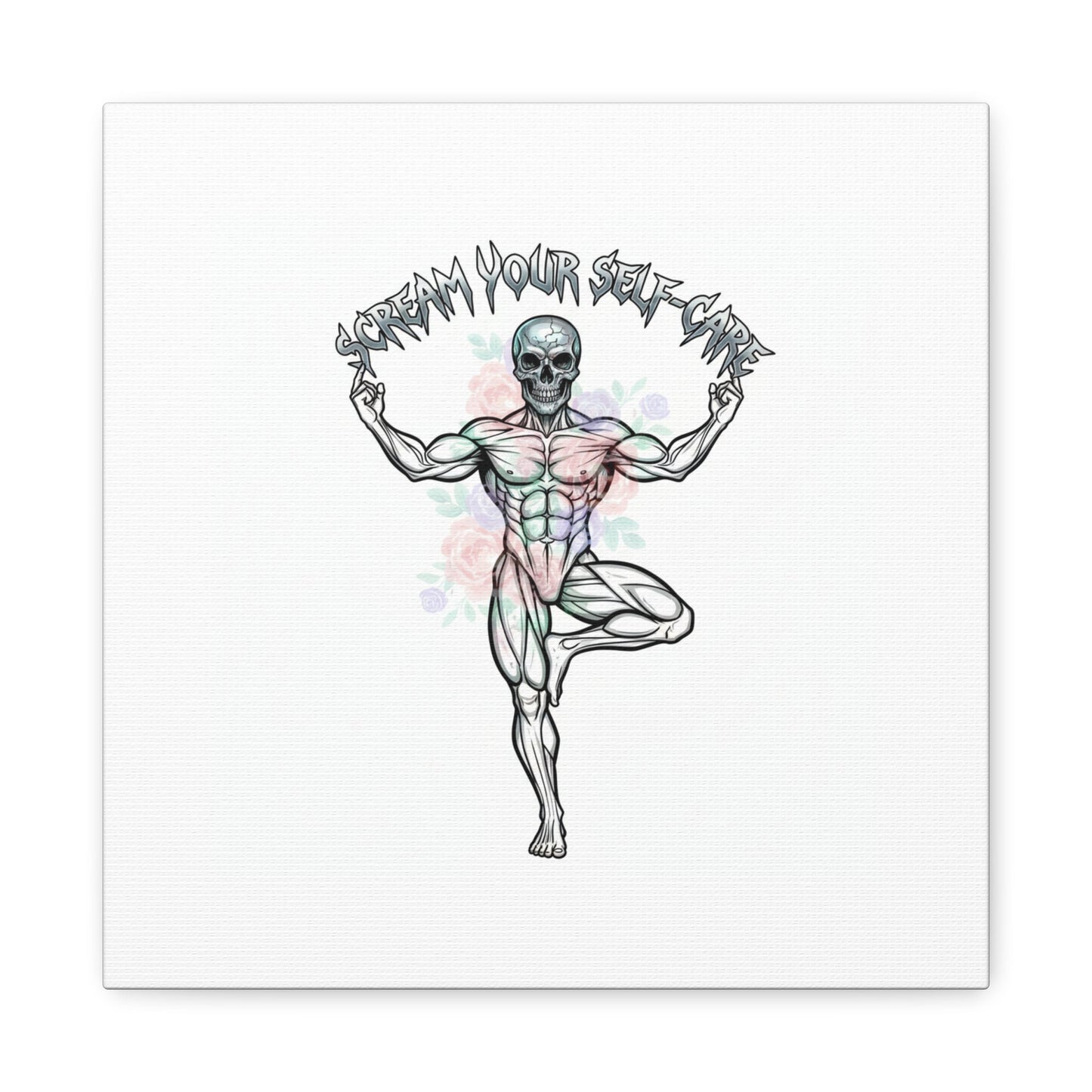 Scream Your Self-Care Canvas | Heavy Metal Wellness, Gothic Wellness Quote