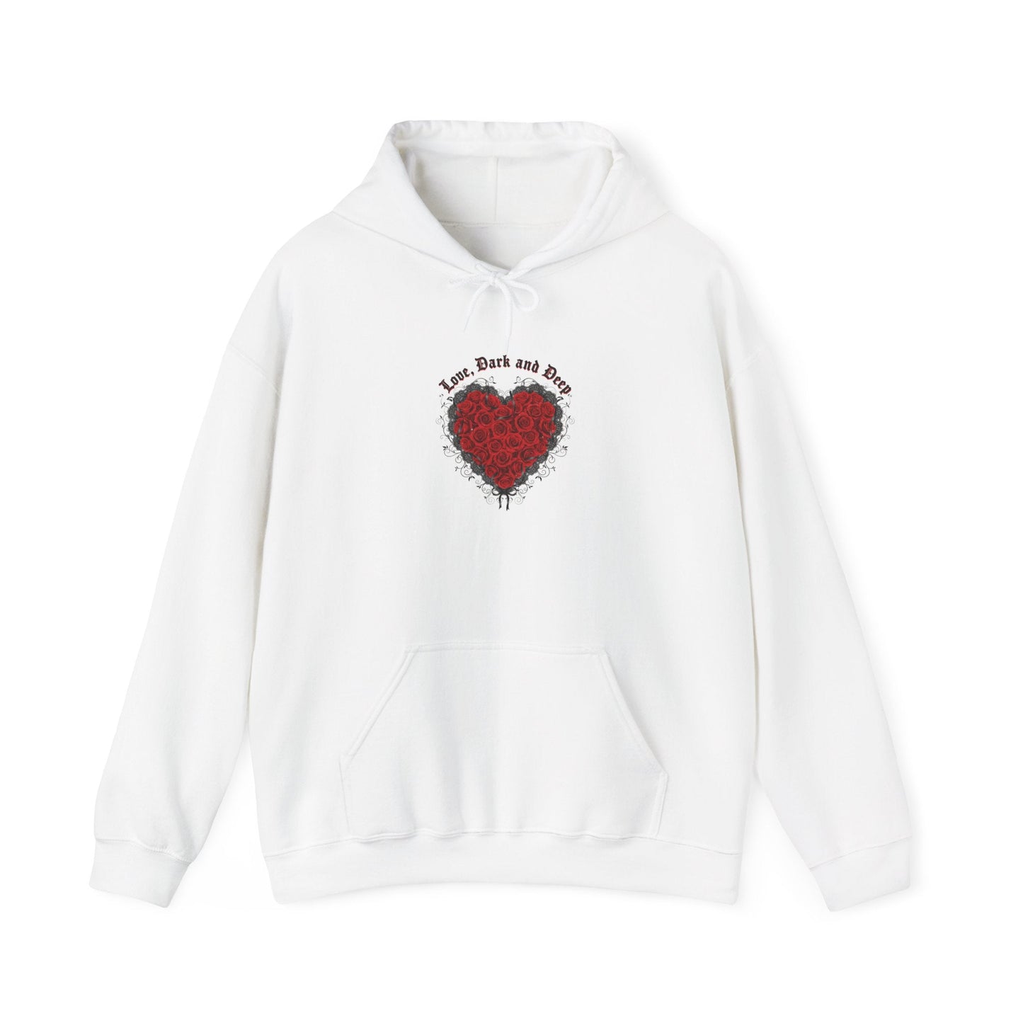 Gothic Romance Rose Heart Hoodie | Nu Romantic 80s Nostalgia