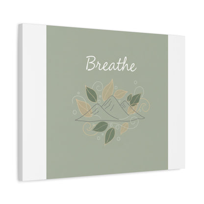 Breathe Mountain Line Canvas | Nature Symbols, Minimal Forest Wall Art