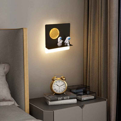 Bedroom Bedside Astronaut-shaped Shelf Wall Lamp