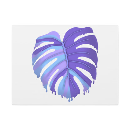 Purple Monstera Canvas Print – Botanical Wall Art